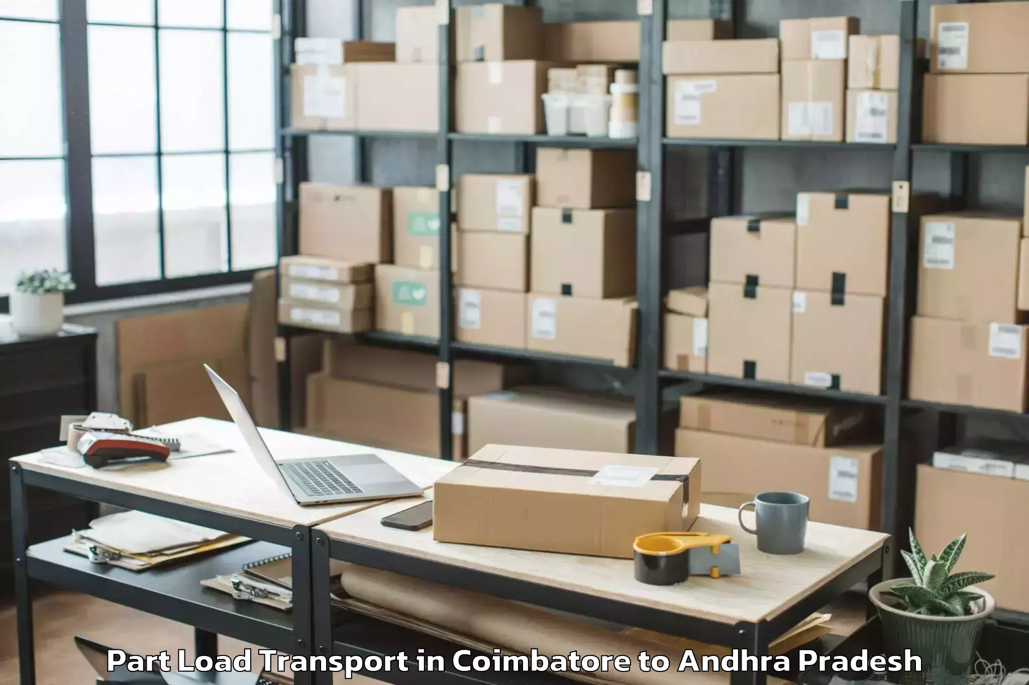 Expert Coimbatore to Anandapuram Part Load Transport